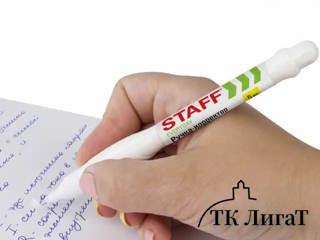 Ручка-корректор STAFF "EVERYDAY", 5 мл, металлический наконечник, круглый корпус, 227567