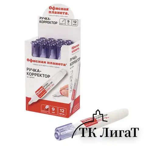 Ручка-корректор ОФИСНАЯ ПЛАНЕТА, 9 мл, металлический наконечник, 227571