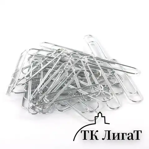 Скрепки большие 50 мм, BRAUBERG, оцинкованные, 50 шт., в картонной коробке, 227589