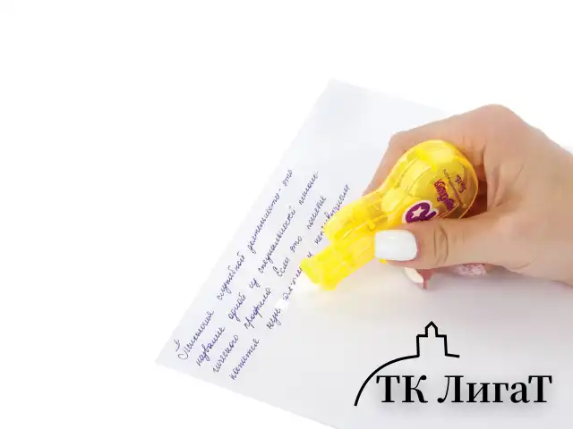 Корректирующая лента ЮНЛАНДИЯ "Гитара" 5 мм х 6 м, корпус желтый, блистер, 227798