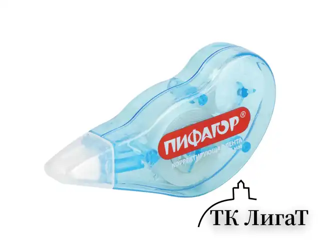 Корректирующая лента ПИФАГОР 5 мм х 4 м, корпус ассорти, механизм перемотки, блистер, 227803