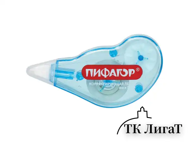 Корректирующая лента ПИФАГОР 5 мм х 4 м, корпус ассорти, механизм перемотки, блистер, 227803
