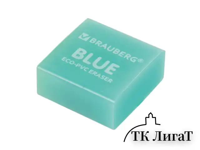Ластик BRAUBERG "E-Color", 28х28х12 мм, цвет НЕОН ассорти, экологичный ПВХ, 228065