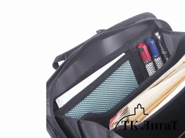 Папка-портфель пластиковая BRAUBERG А4+ (375х305х60 мм), 4 отделения, 2 кармана, серая, 228685