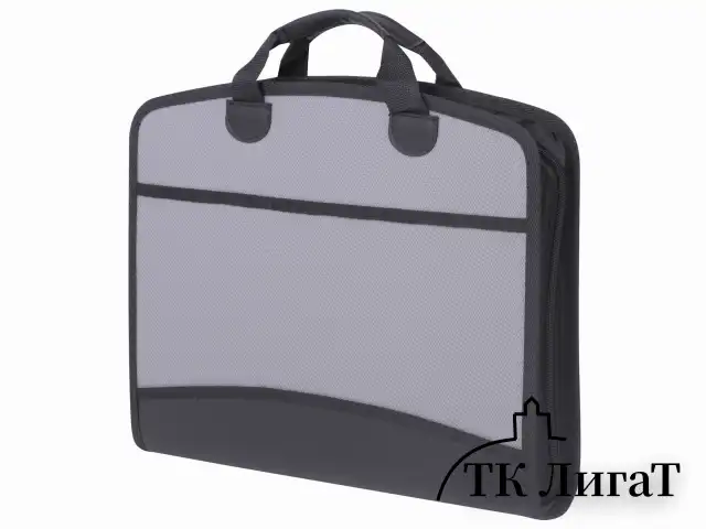 Папка-портфель пластиковая BRAUBERG А4+ (375х305х60 мм), 4 отделения, 2 кармана, серая, 228685
