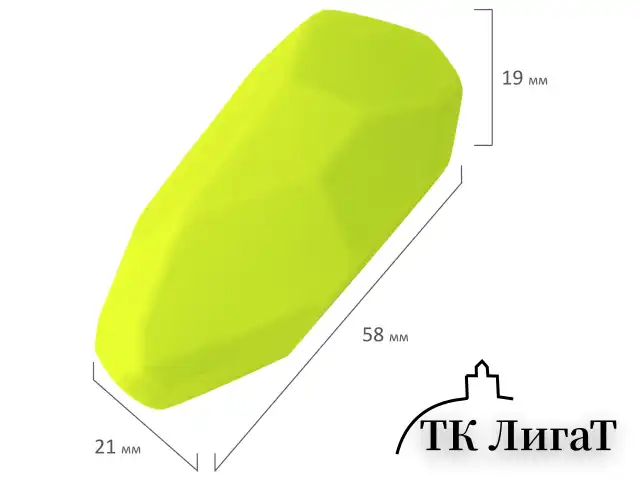 Ластик фигурный BRAUBERG "Stone", 58х21х19 мм, цвет ассорти, 228715