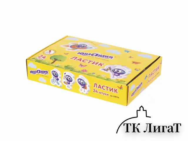 Ластик фигурный ЮНЛАНДИЯ "Юнландик", 45х30х8 мм, ассорти, 228716