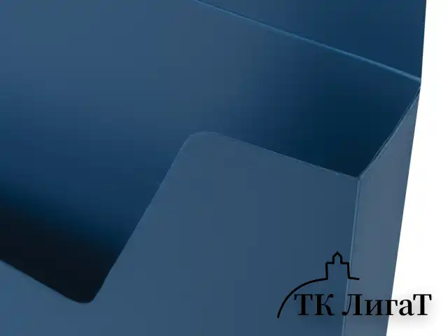 Портфель пластиковый STAFF А4 (320х225х36 мм), без отделений, синий, 229240