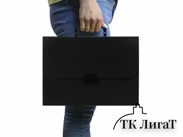 Портфель пластиковый STAFF А4 (330х235х36 мм), 7 отделений, индексные ярлыки, черный, 229243