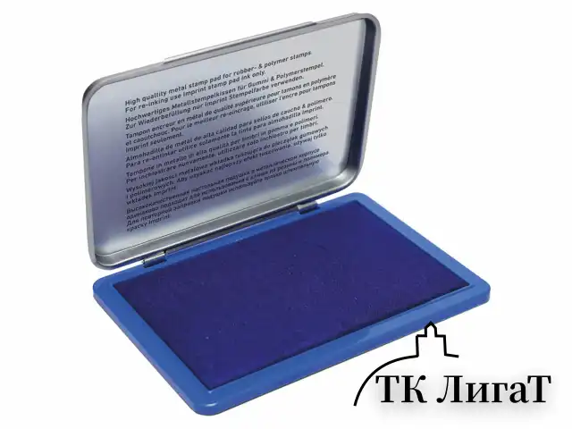 Штемпельная подушка TRODAT IDEAL, 160х90 мм, металлический корпус, синяя, 9074Мс, 153127