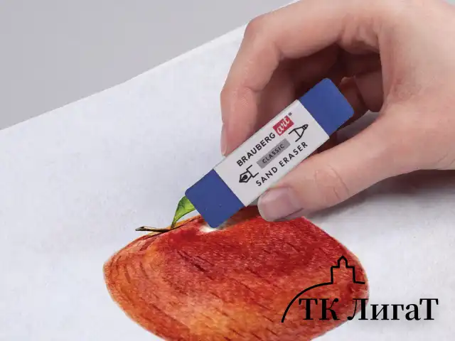 Ластик BRAUBERG ART CLASSIC "SAND ERASER", 52х14х10 мм, АБРАЗИВНЫЙ ДЛЯ РУЧКИ И КАРАНДАША, 229579