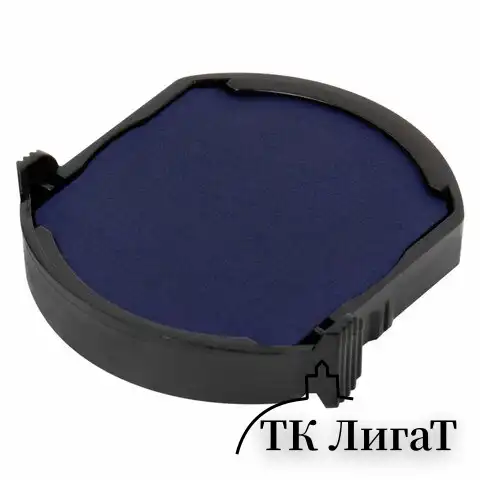 Оснастка для печатей, оттиск D=45 мм, синий, TRODAT 4645, корпус черный, крышка, подушка, 46045/4645