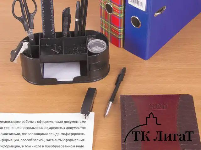 Канцелярский набор STAFF "Омега", 16 предметов, невращающаяся конструкция, 231080