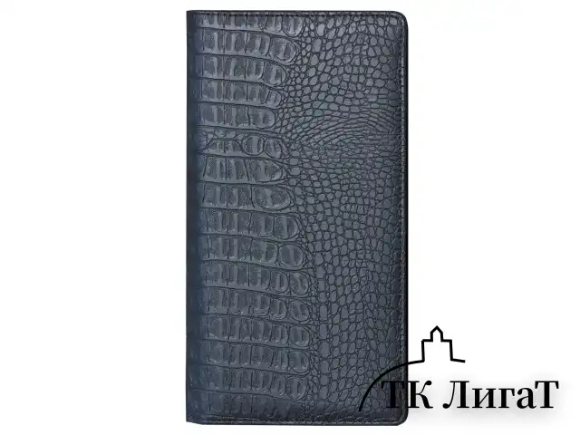 Визитница на кольцах BRAUBERG "Cayman", на 240 визиток, под кожу крокодила, черная, 231763