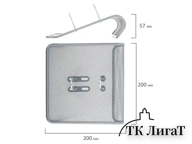 Подставка для календаря большая BRAUBERG "Germanium", металлическая, 57х200х200 мм, серебристая, 231973