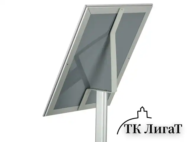 Рамка на стойке для рекламы БОЛЬШОГО ФОРМАТА (297х420 мм), А3, алюминиевая, прижимные стороны, BRAUBERG, 232209