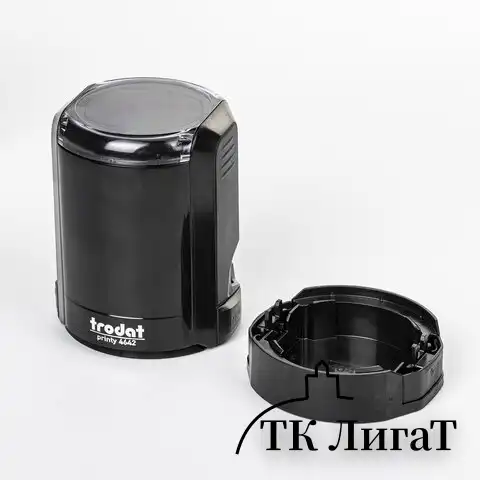 Оснастка для печатей оттиск D=42 мм синий, TRODAT 4642 PRINTY 4.0, корпус черный, крышка, подушка
