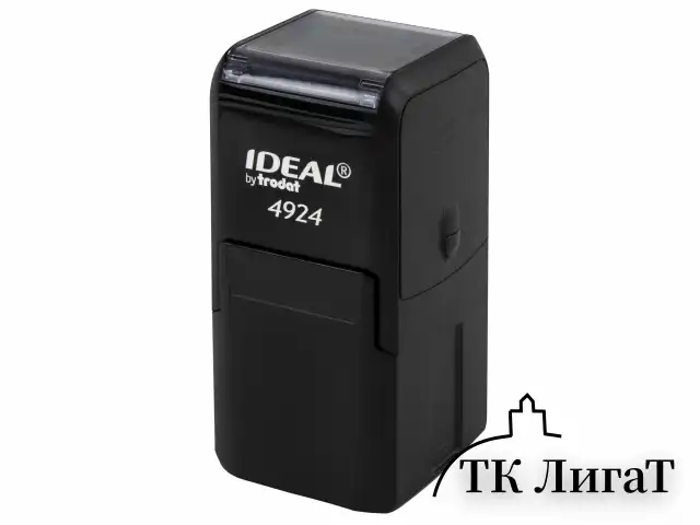 Оснастка для печатей, оттиск D=40 мм и штампов 40х40 мм, синий, TRODAT 4924, корпус черный, крышка, подушка, 52899