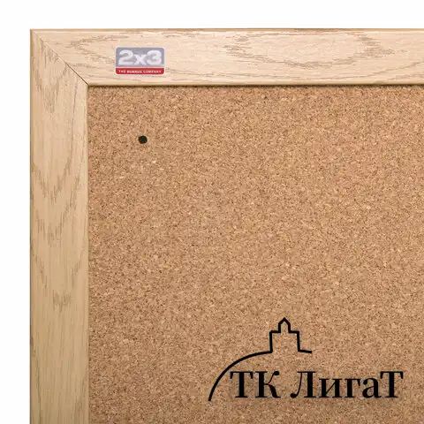 Доска пробковая для объявлений 100x200 см, коричневая рамка из МДФ, 2х3 OFFICE, (Польша), TC1020