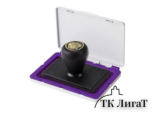 Штемпельная подушка BRAUBERG, 100х80 мм (рабочая поверхность 90х50 мм), фиолетовая краска, 236869