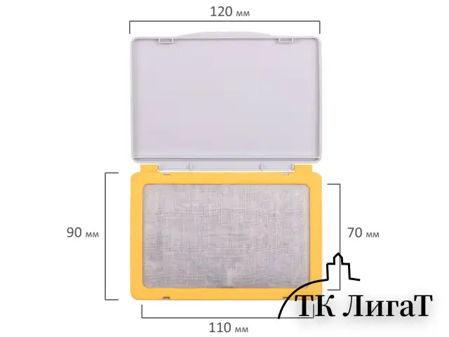 Штемпельная подушка BRAUBERG, 120х90 мм (рабочая поверхность 110х70 мм), неокрашенная, 236870