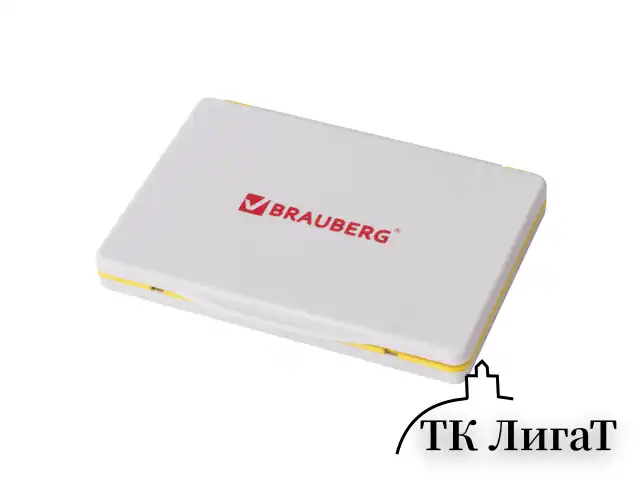Штемпельная подушка BRAUBERG, 120х90 мм (рабочая поверхность 110х70 мм), неокрашенная, 236870
