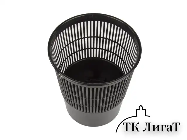 Корзина для бумаг BRAUBERG сетчатая, 14 л, черная, 237003