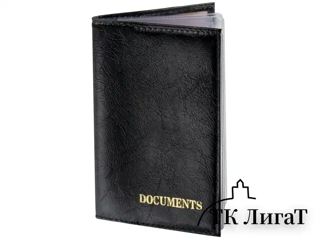 Обложка для автодокументов STAFF "Profit", экокожа, "DOCUMENTS", черная, 237181
