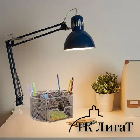 Подставка-органайзер металлическая BRAUBERG "Germanium", 9 секций, 105х220х110 мм, серебро, 237419