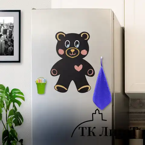 Доска на холодильник магнитно-меловая 30х40 см "Teddy Bear" с набором аксессуаров, BRAUBERG, 237841