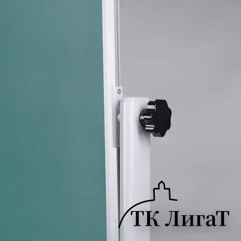 Доска для мела/магнитно-маркерная НА СТЕНДЕ 120х180 см, 2-сторонняя, зеленая/белая, STAFF, 238007