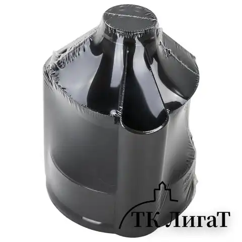 Подставка-органайзер BRAUBERG MINI, 10 отделений, вращающаяся, 107х107х130 мм, черная, 238094, ОР70