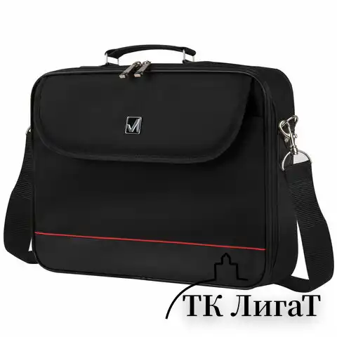 Сумка-портфель BRAUBERG с отделением для ноутбука 15,6", "Profi", откидная крышка, черная, 40х30х7 см, 240441