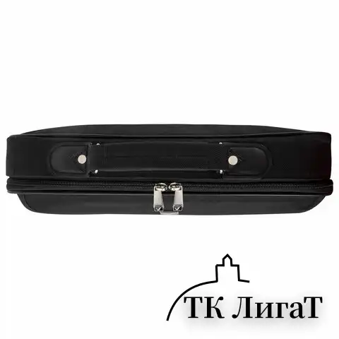 Сумка-портфель BRAUBERG с отделением для ноутбука 15,6", "Profi", откидная крышка, черная, 40х30х7 см, 240441
