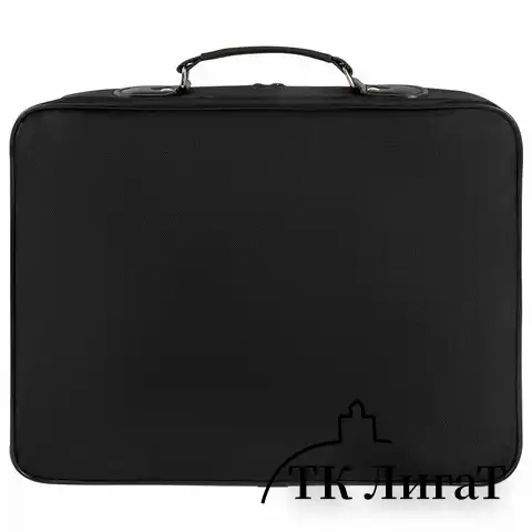Сумка-портфель BRAUBERG с отделением для ноутбука 15,6", "Profi", откидная крышка, черная, 40х30х7 см, 240441