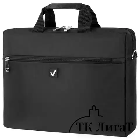 Сумка-портфель BRAUBERG с отделением для ноутбука 15,6", "Tempo", карман, черная, 40х30х4 см, 240453