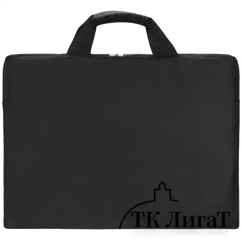 Сумка-портфель BRAUBERG с отделением для ноутбука 15,6", "Tempo", карман, черная, 40х30х4 см, 240453