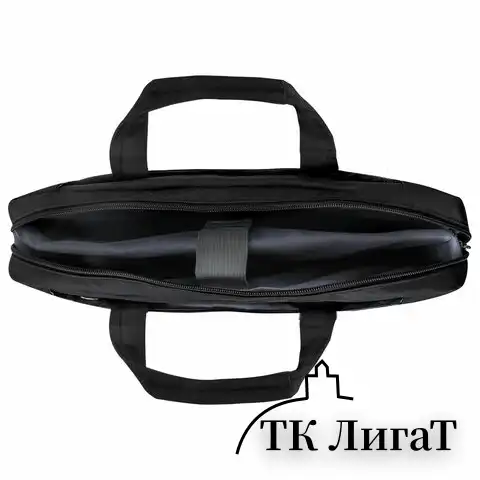 Сумка-портфель BRAUBERG с отделением для ноутбука 13-14", "Chance", 3 кармана, черная, 36х28х5 см, 240455