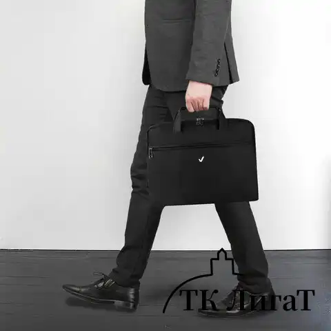 Сумка-портфель BRAUBERG с отделением для ноутбука 13-14", "Chance", 3 кармана, черная, 36х28х5 см, 240455