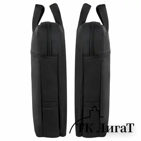 Сумка-портфель BRAUBERG с отделением для ноутбука 15,6", "Chance", 3 кармана, черная, 40х30х4 см, 240458