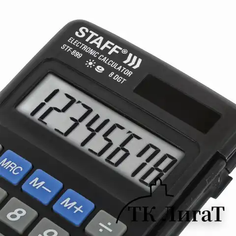 Калькулятор карманный STAFF STF-899 (117х74 мм), 8 разрядов, двойное питание, 250144