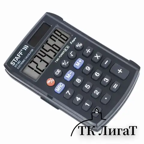 Калькулятор карманный STAFF STF-883 (95х62 мм), 8 разрядов, двойное питание, 250196