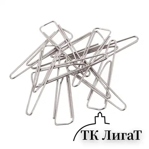 Скрепки BRAUBERG, 25 мм, никелированные, треугольные, 100 шт., в картонной коробке, 270440