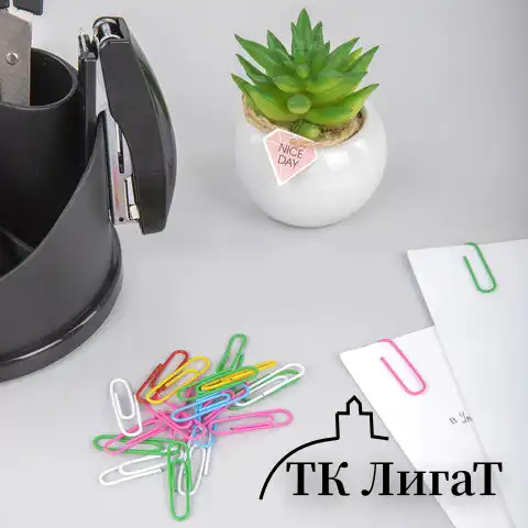 Скрепки BRAUBERG, 33 мм, цветные, 100 шт., в картонной коробке, 270444
