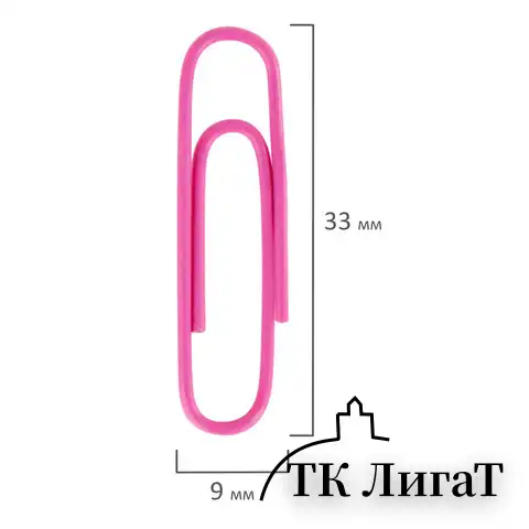 Скрепки BRAUBERG, 33 мм, цветные, 100 шт., в картонной коробке, 270444