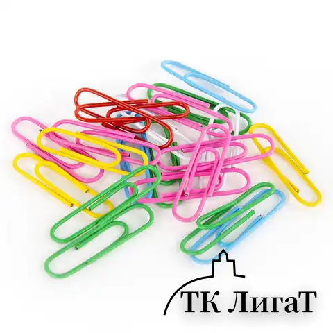 Скрепки BRAUBERG, 33 мм, цветные, 100 шт., в картонной коробке, 270444