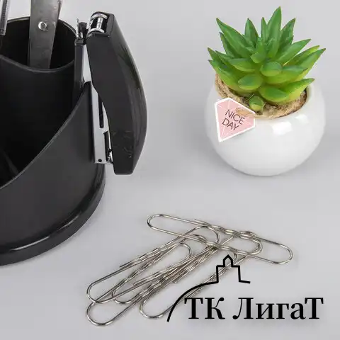 Скрепки большие 78 мм, BRAUBERG, никелированные, гофрированные, 50 шт., в картонной коробке, 270450