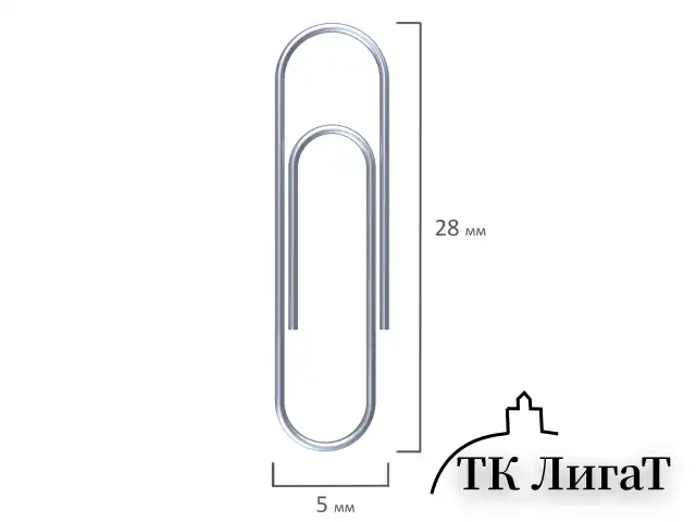 Скрепки STAFF, 28 мм, оцинкованные, 100 шт., в картонной коробке, 270451