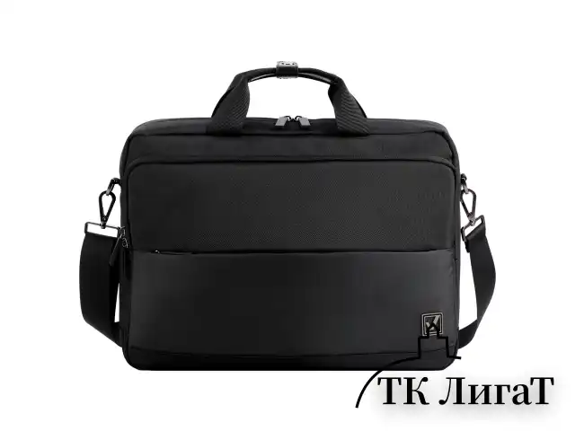 Сумка портфель BRAUBERG Expert с отделением для ноутбука 15,6", 2 отделения, черная, 30х40х10 см, 270824