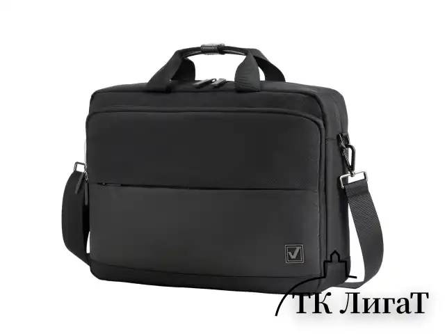 Сумка портфель BRAUBERG Expert с отделением для ноутбука 15,6", 2 отделения, черная, 30х40х10 см, 270824